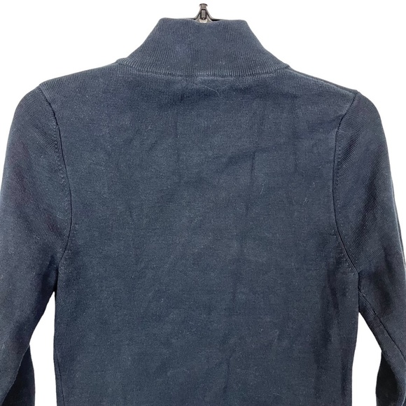 OLO Navy Blue Full Zip Knit Long Sleeve Cardigan Sweater Jacket Cotton Blend  L - Picture 12 of 16